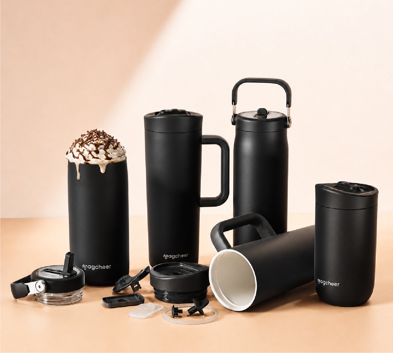 A collection of Magcheer drinkware for real routines