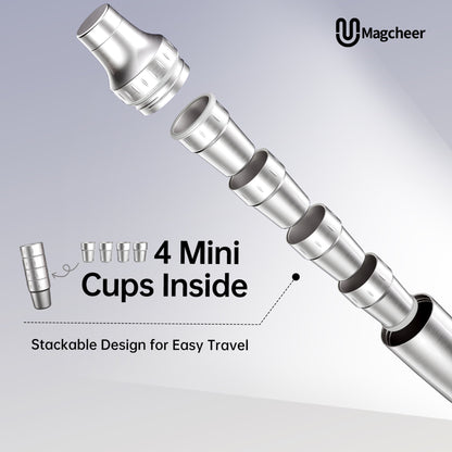 Magcheer common gallery cocktail shaker with stackable cups detail