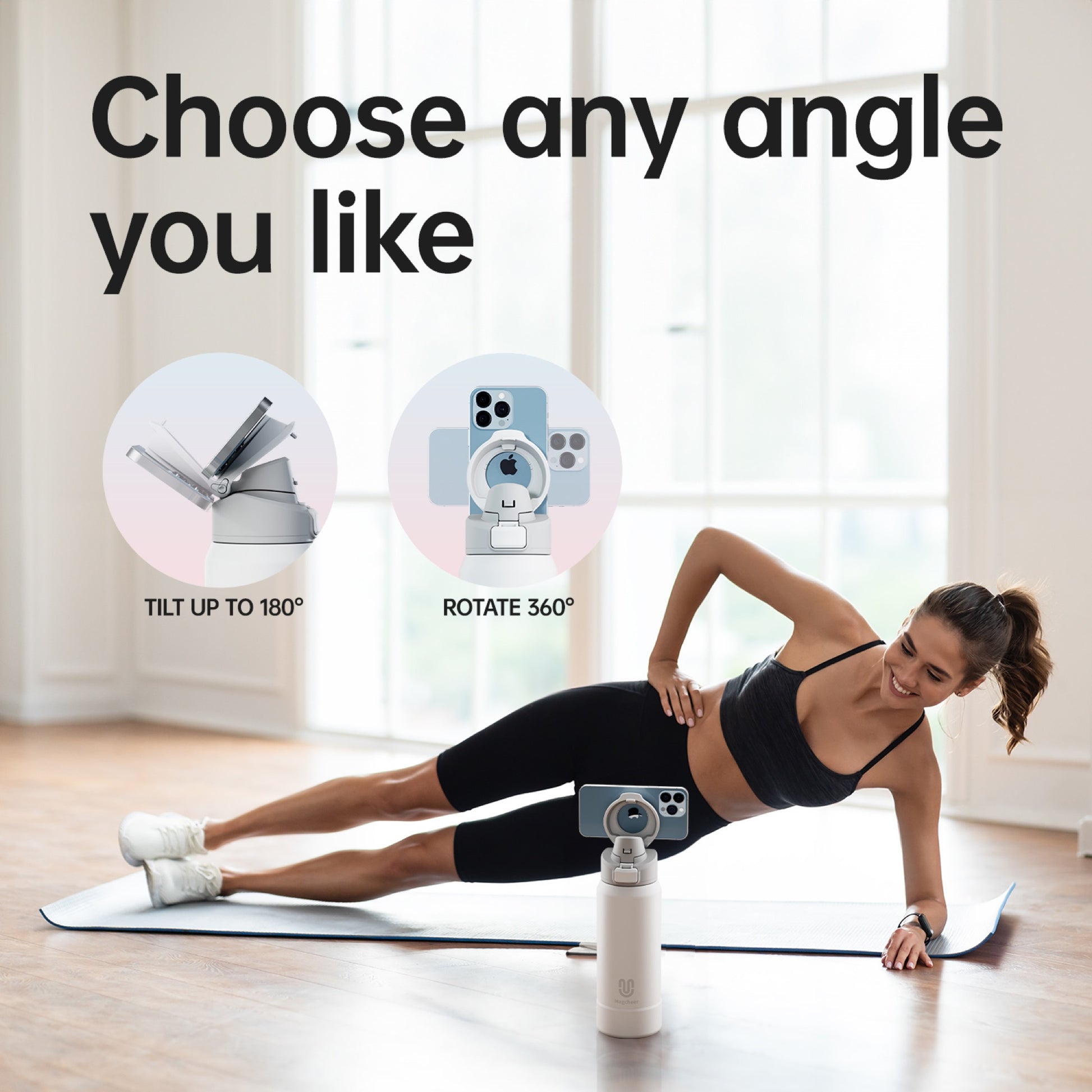 Magcheer common gallery magnetic water bottle - white 32oz detail