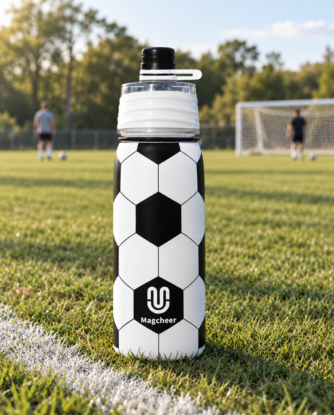 Magcheer common gallery misting bottle replacement lid on a soccer bottle