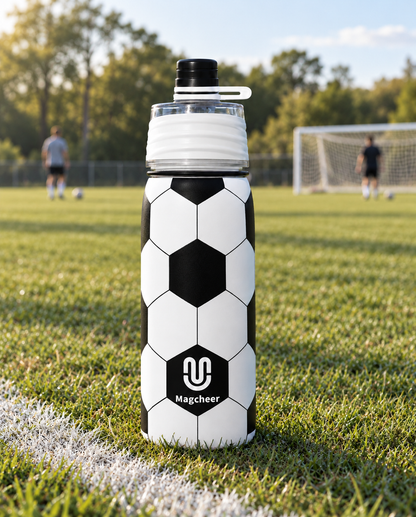 Magcheer common gallery misting bottle replacement lid on a soccer bottle