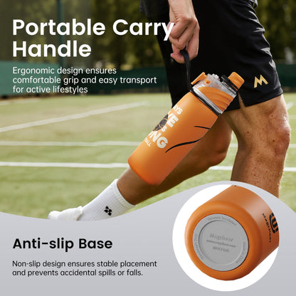 Basketball cooling mist water bottle 20oz detail 8