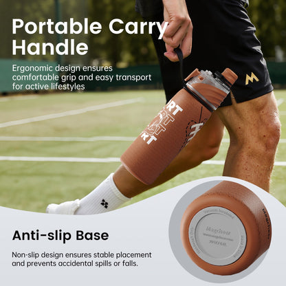 Football cooling mist water bottle 20oz detail 8