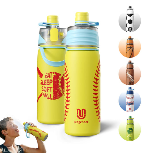 Softball cooling mist water bottle 20oz