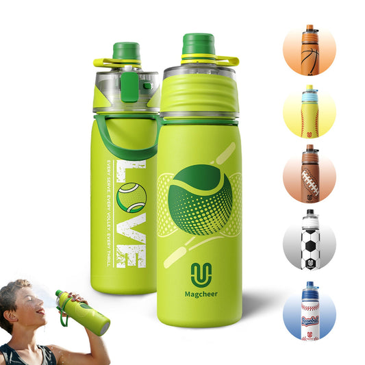 Tennis cooling mist water bottle 20oz