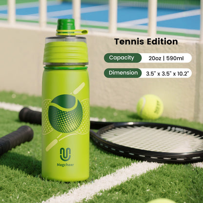 Tennis cooling mist water bottle 20oz detail 6