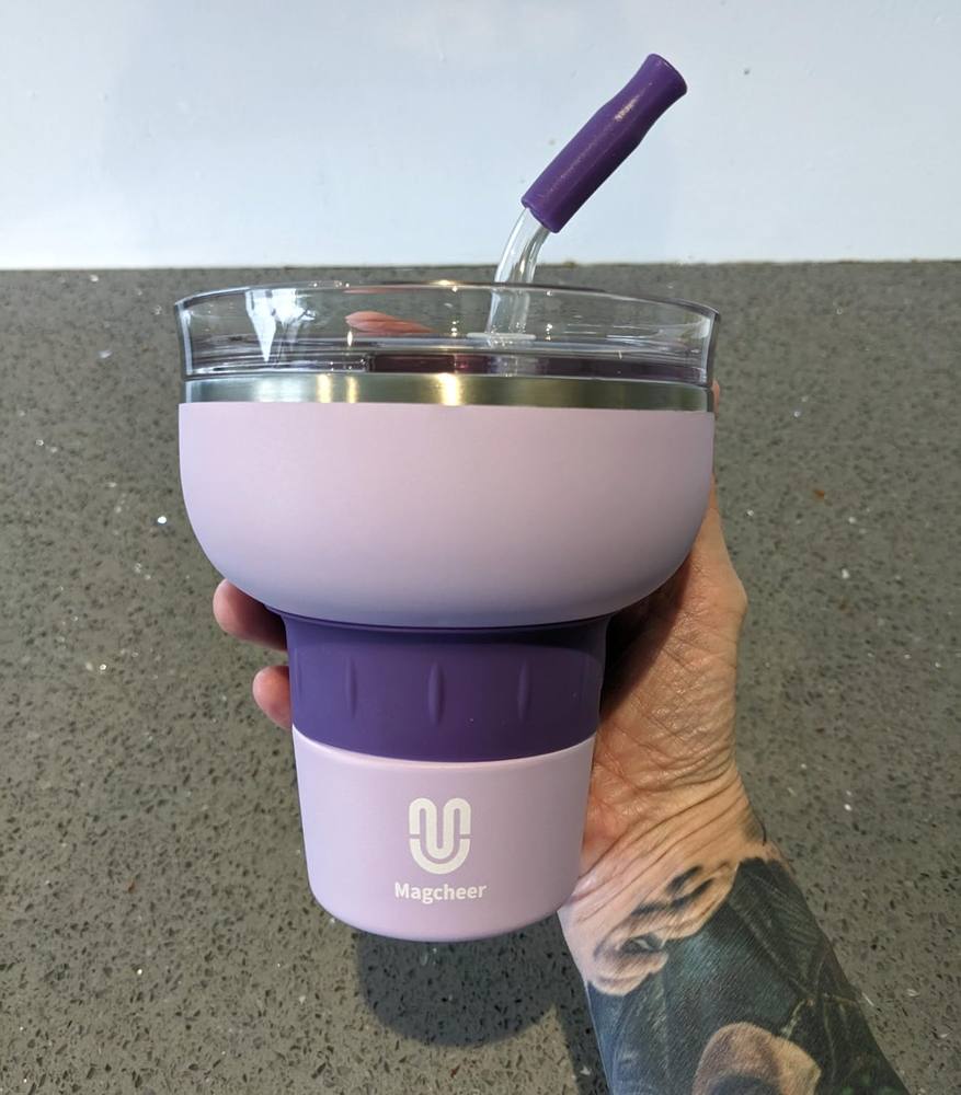 Customer photo of a lavender Magcheer cocktail tumbler